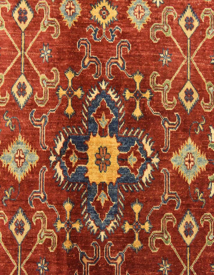 Detail image of  5' 9 x 8'  Hand Knotted Kazak Oriental Rug
