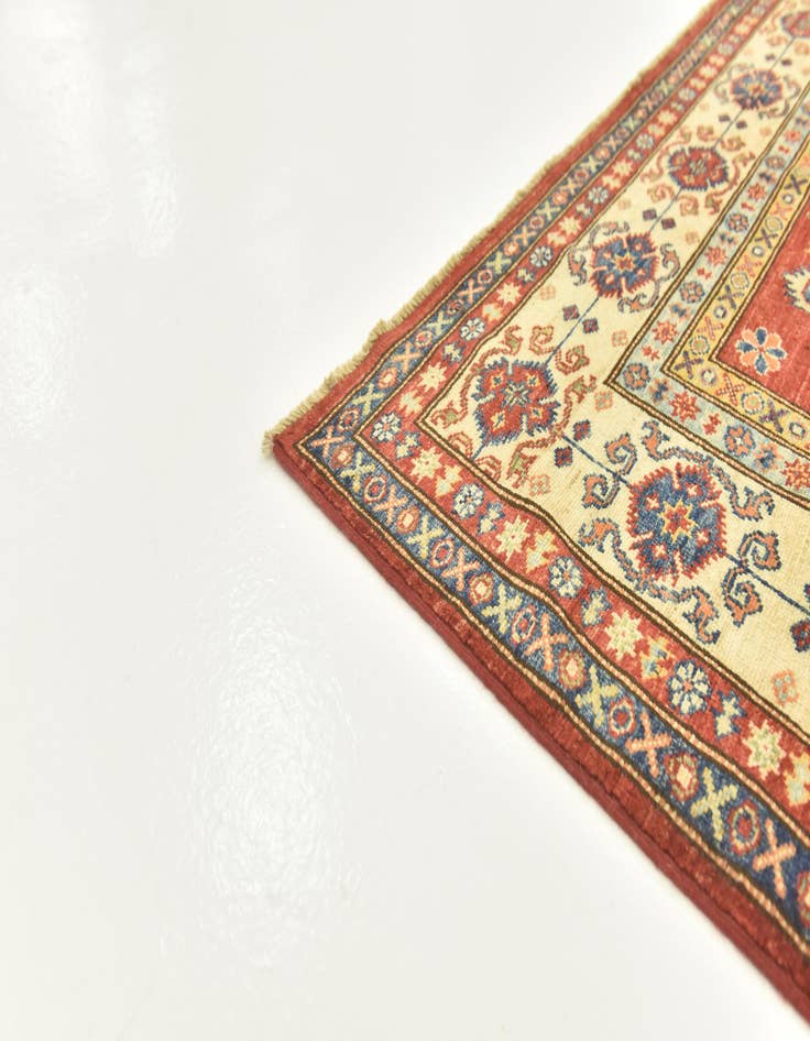 Detail image of  5' 9 x 8'  Hand Knotted Kazak Oriental Rug