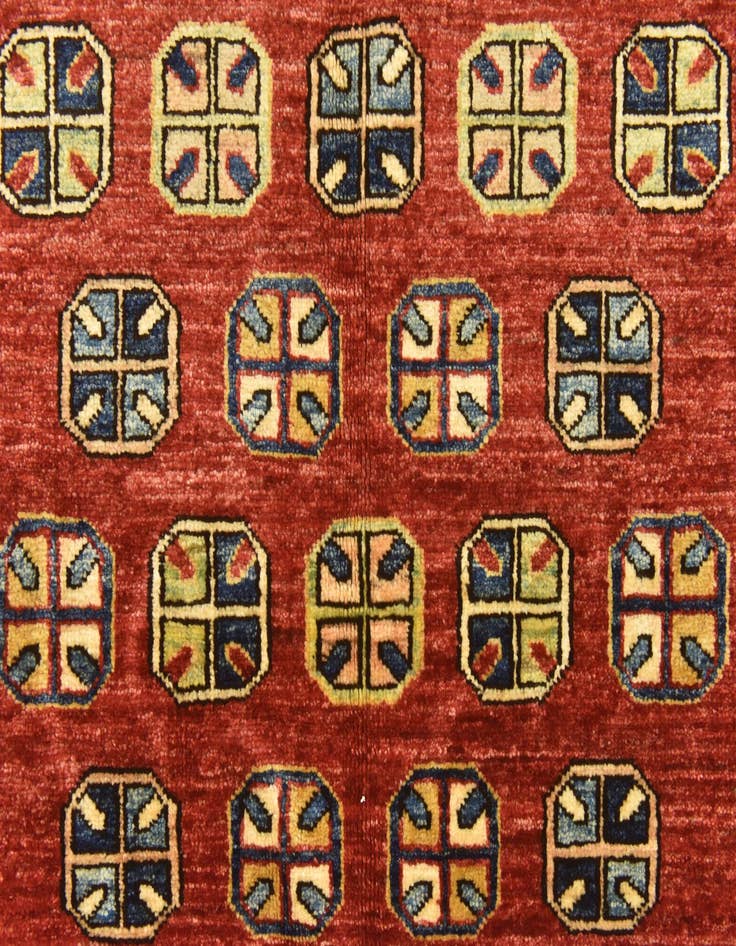 Detail image of  5' x 5' 10  Hand Knotted Kazak Oriental Rug