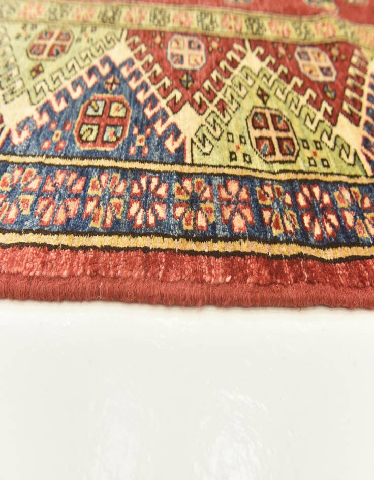 Detail image of  5' x 5' 10  Hand Knotted Kazak Oriental Rug