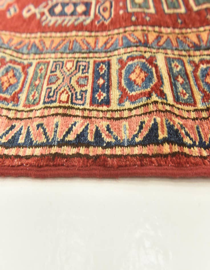 Detail image of  3' 5 x 5'  Hand Knotted Kazak Oriental Rug