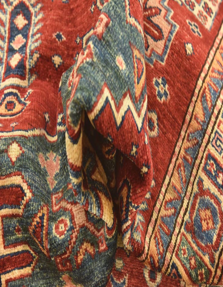 Detail image of  3' 5 x 5'  Hand Knotted Kazak Oriental Rug