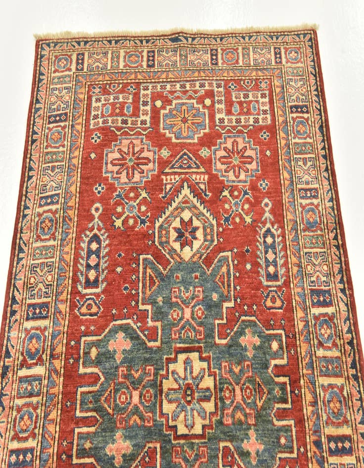 Detail image of  3' 5 x 5'  Hand Knotted Kazak Oriental Rug