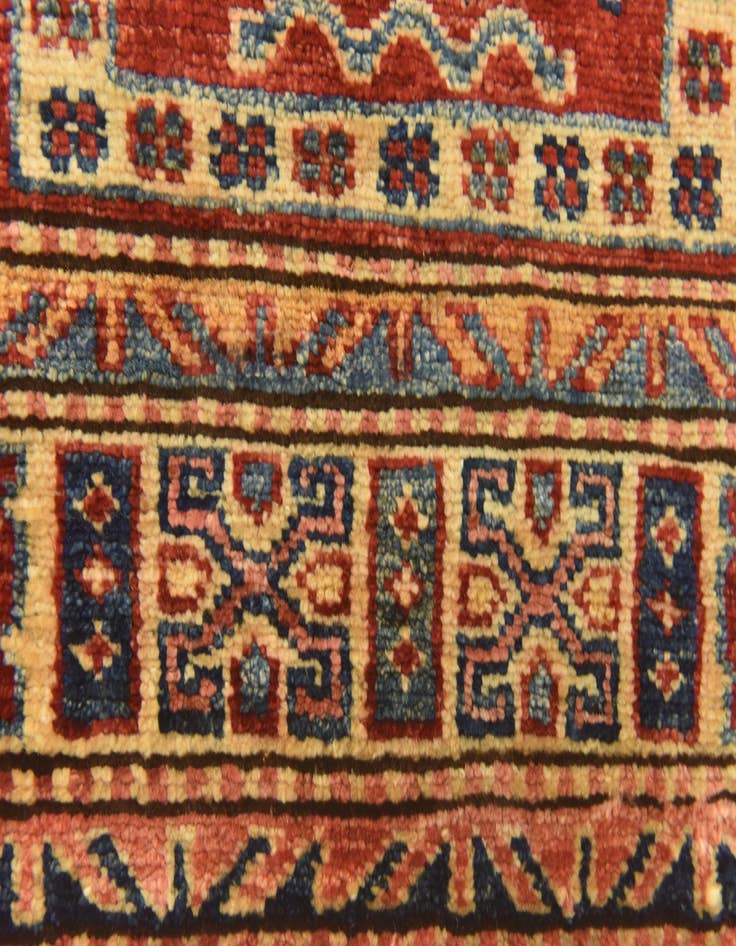 Detail image of  3' 5 x 5'  Hand Knotted Kazak Oriental Rug