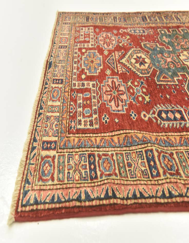 Detail image of  3' 5 x 5'  Hand Knotted Kazak Oriental Rug