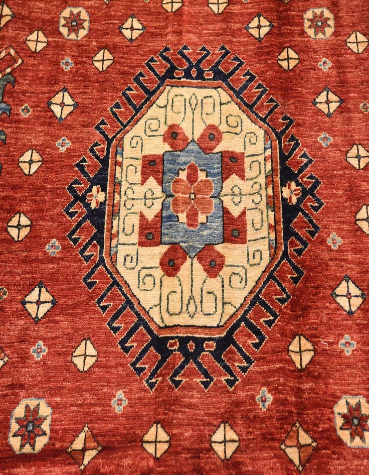 Detail image of  6' 8 x 9' 7  Hand Knotted Kazak Wool Rug