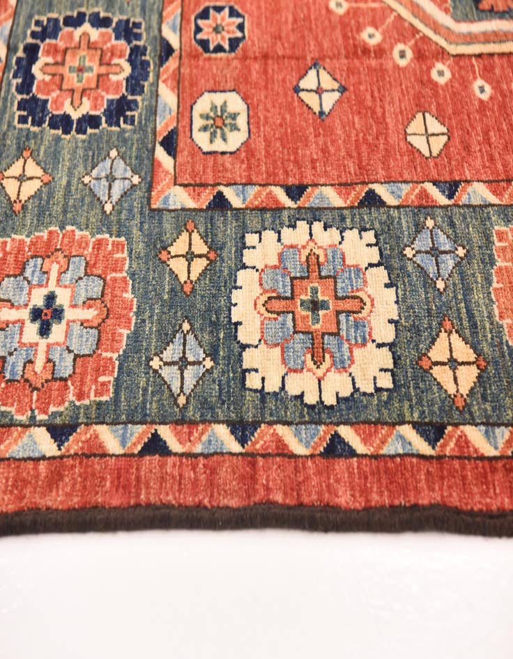 Detail image of  6' 8 x 9' 7  Hand Knotted Kazak Wool Rug