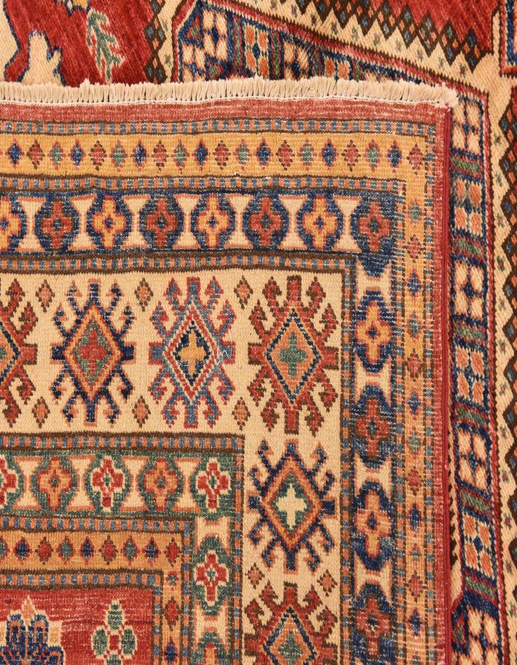 Detail image of  6' 2 x 8' 10  Hand Knotted Kazak Oriental Rug