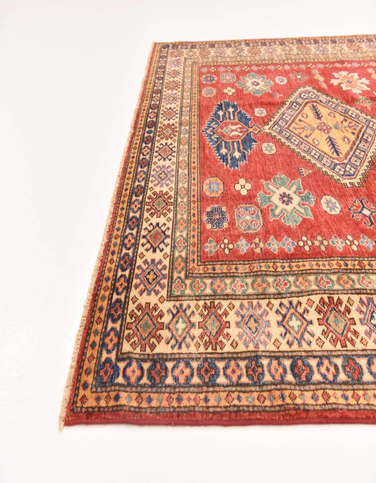 Detail image of  6' 2 x 8' 10  Hand Knotted Kazak Oriental Rug