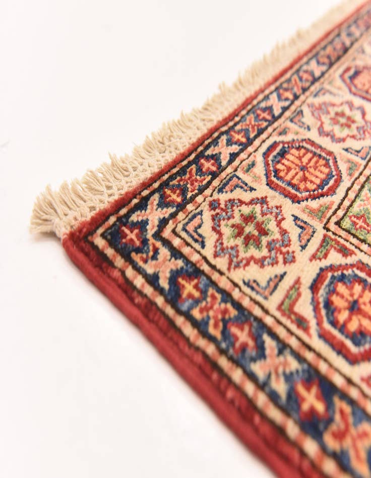 Detail image of  3' 4 x 5'  Hand Knotted Kazak Oriental Rug