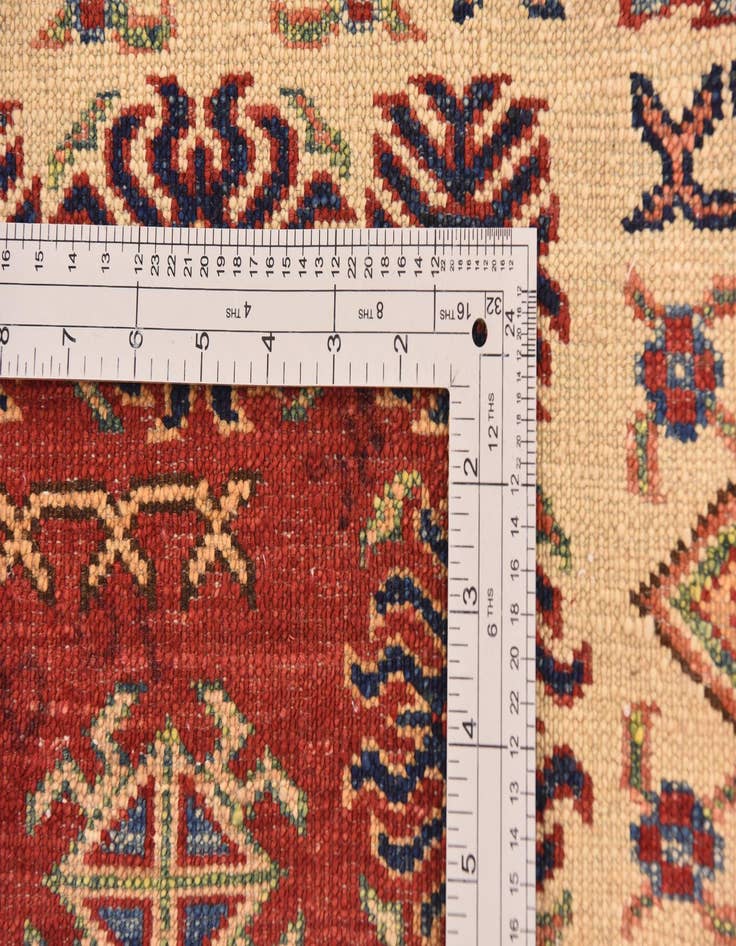 Detail image of  3' 4 x 4' 10  Hand Knotted Kazak Oriental Rug