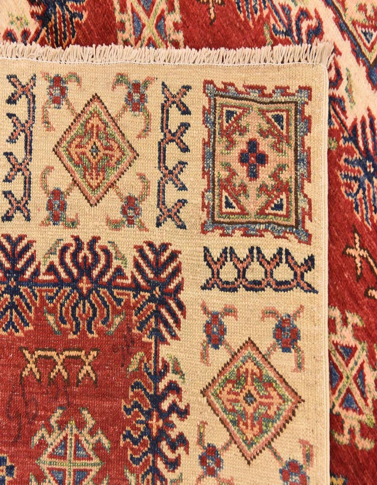 Detail image of  3' 4 x 4' 10  Hand Knotted Kazak Oriental Rug