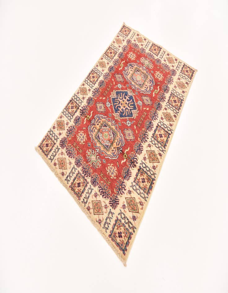 Detail image of  3' 4 x 4' 10  Hand Knotted Kazak Oriental Rug