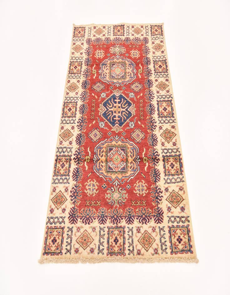 Detail image of  3' 4 x 4' 10  Hand Knotted Kazak Oriental Rug