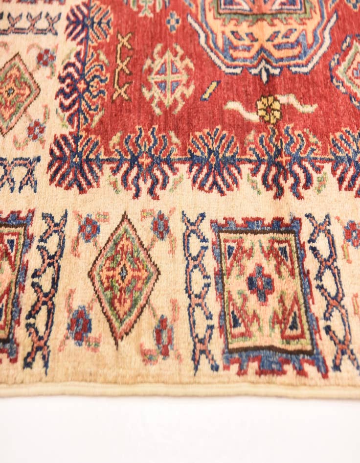 Detail image of  3' 4 x 4' 10  Hand Knotted Kazak Oriental Rug