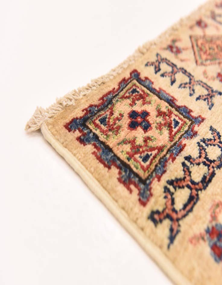 Detail image of  3' 4 x 4' 10  Hand Knotted Kazak Oriental Rug
