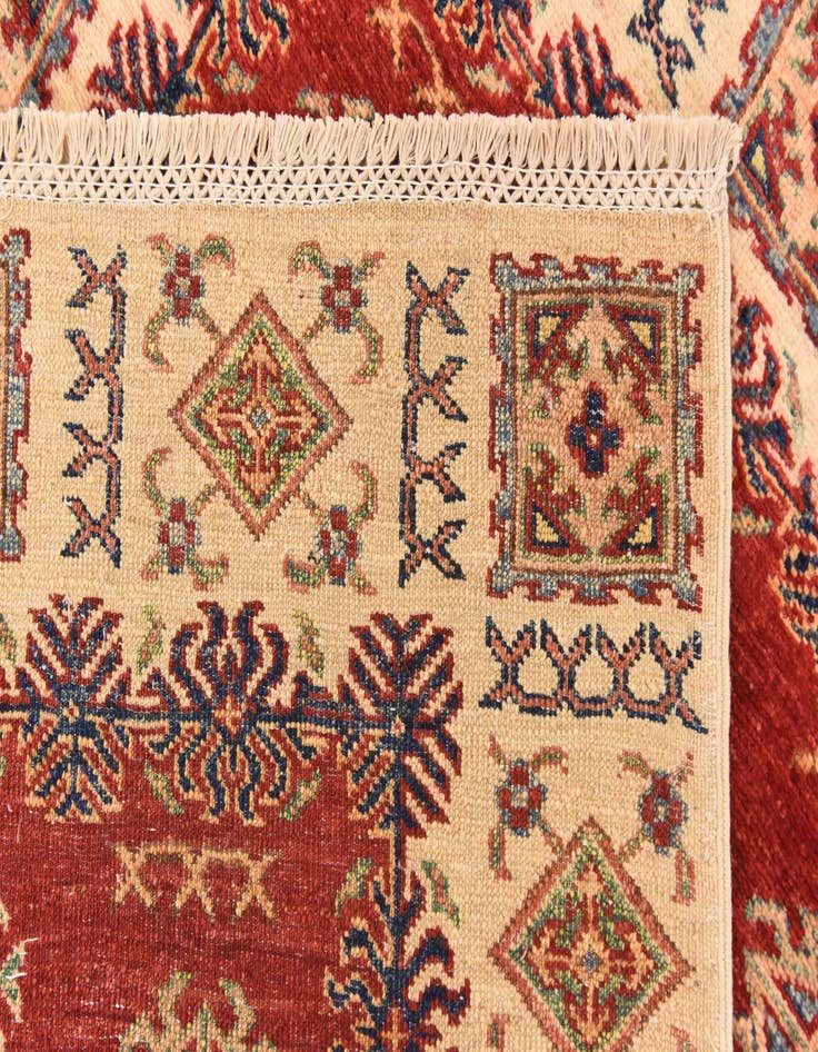 Detail image of  3' 4 x 4' 10  Hand Knotted Kazak Oriental Rug