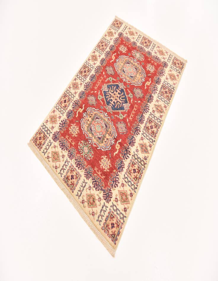 Detail image of  3' 4 x 4' 10  Hand Knotted Kazak Oriental Rug