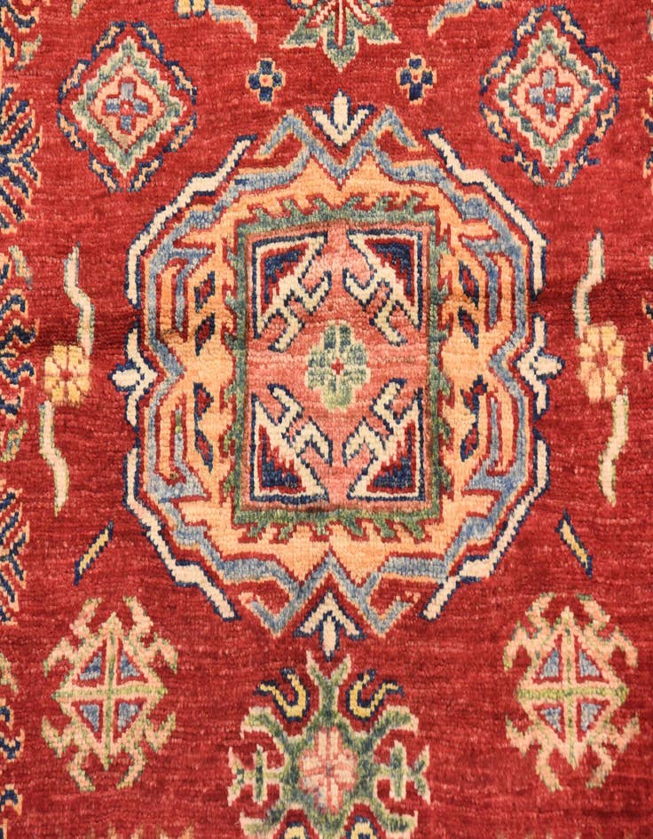 Detail image of  3' 4 x 4' 10  Hand Knotted Kazak Oriental Rug