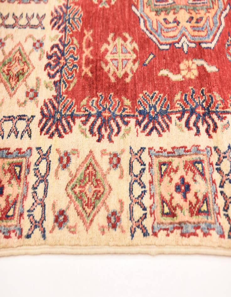 Detail image of  3' 4 x 4' 10  Hand Knotted Kazak Oriental Rug