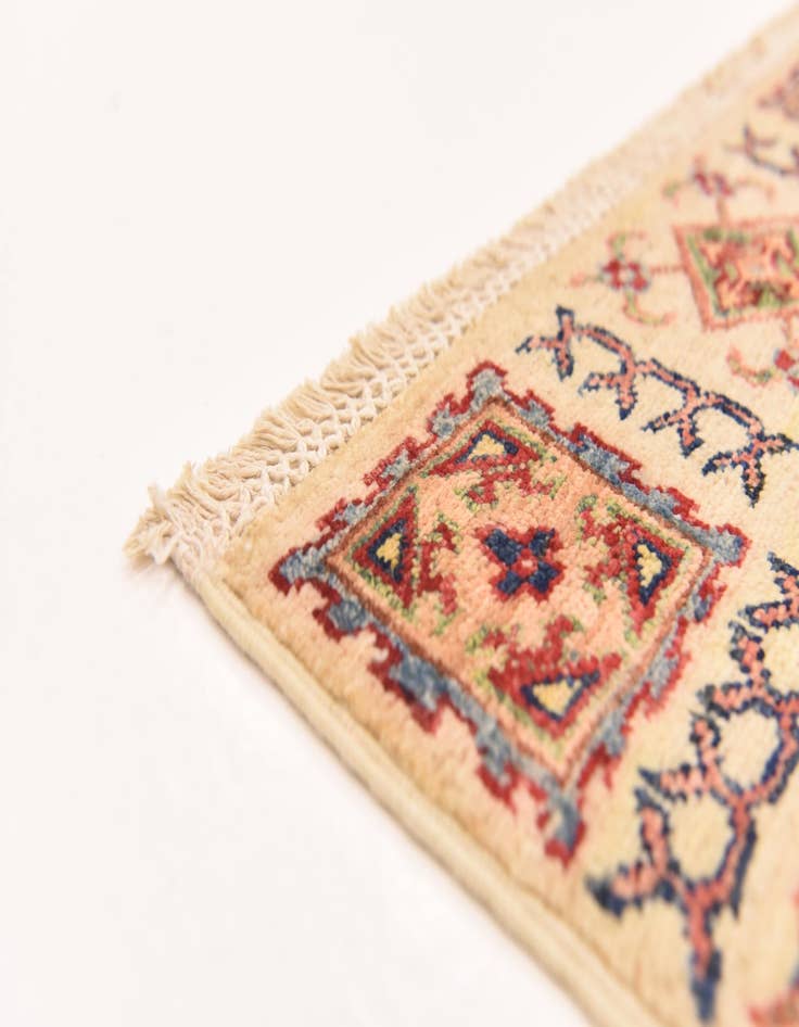 Detail image of  3' 4 x 4' 10  Hand Knotted Kazak Oriental Rug