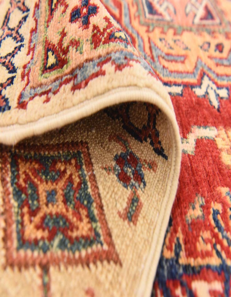 Detail image of  3' 4 x 4' 10  Hand Knotted Kazak Oriental Rug