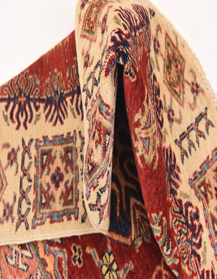 Detail image of  3' 4 x 4' 10  Hand Knotted Kazak Oriental Rug