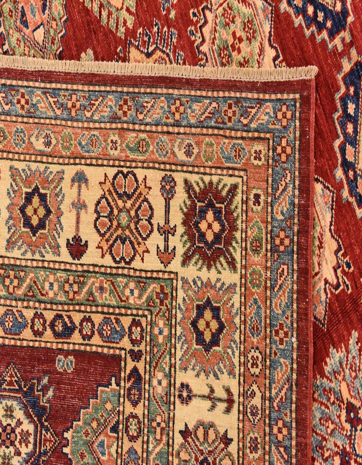 Detail image of  6' 6 x 9' 3  Hand Knotted Kazak Oriental Rug