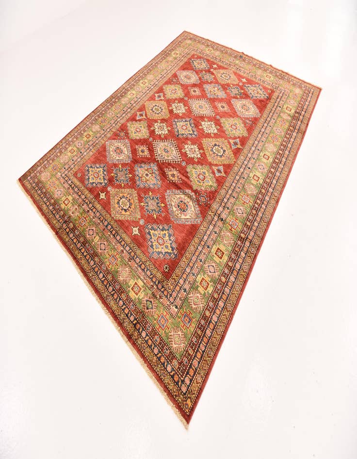 Detail image of  7' 1 x 9' 2  Hand Knotted Kazak Oriental Rug