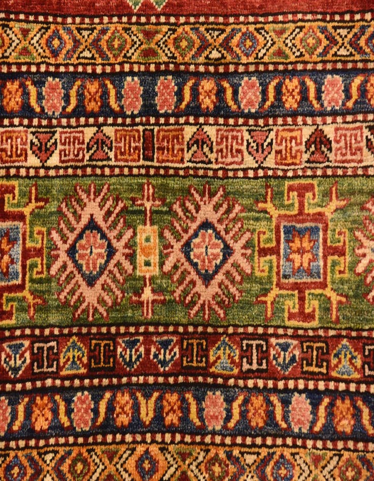 Detail image of  7' 1 x 9' 2  Hand Knotted Kazak Oriental Rug