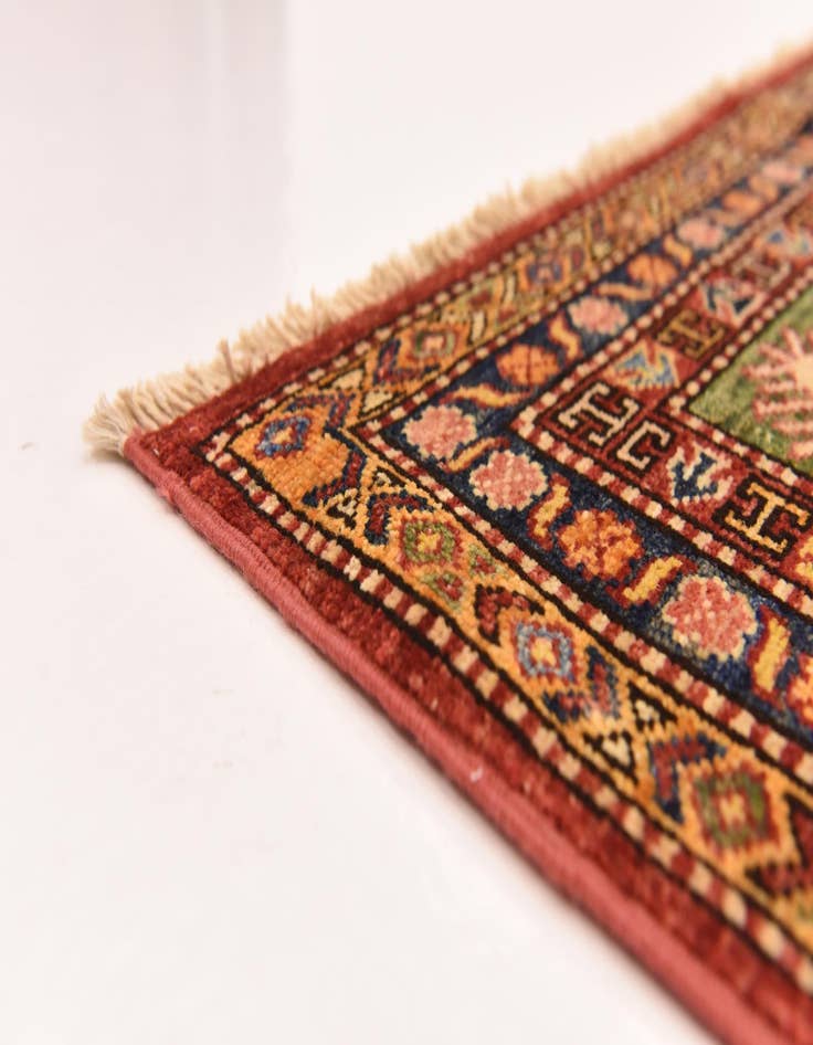 Detail image of  7' 1 x 9' 2  Hand Knotted Kazak Oriental Rug