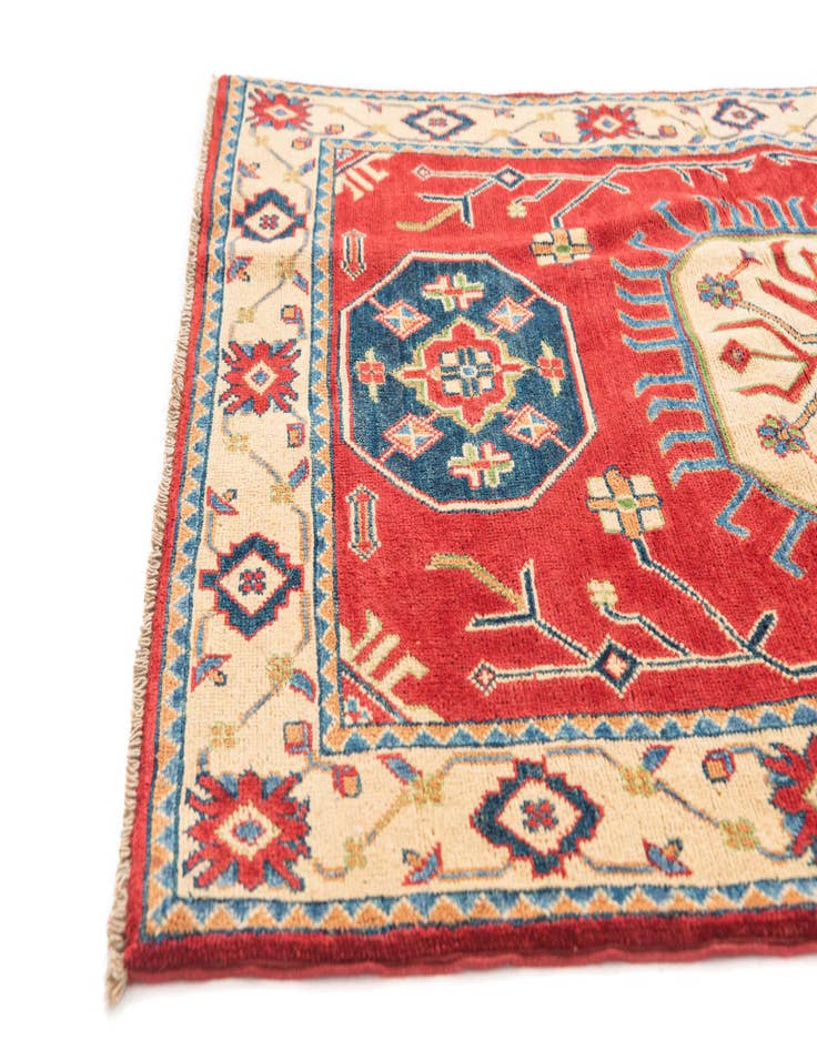 Detail image of  3' 4 x 5'  Hand Knotted Kazak Rug