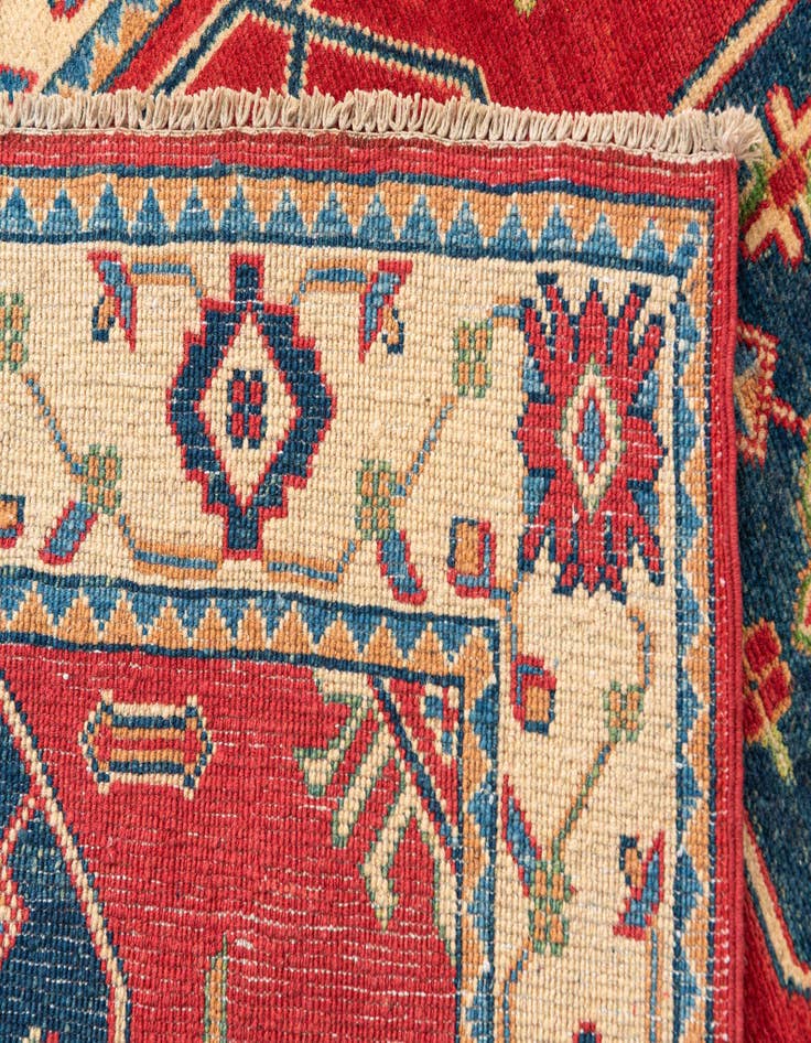 Detail image of  3' 4 x 5'  Hand Knotted Kazak Rug