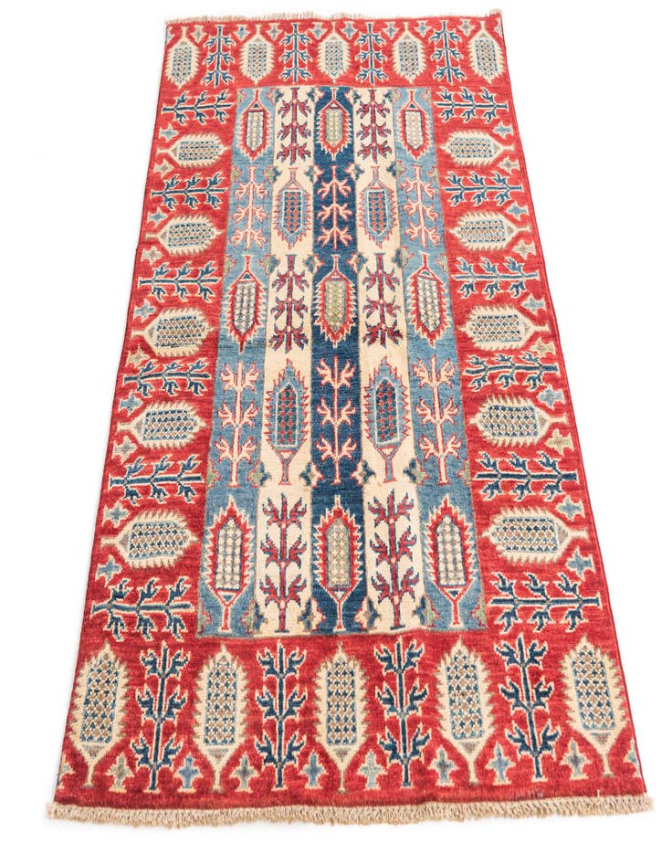 Detail image of  3' 3 x 5'  Hand Knotted Kazak Rug