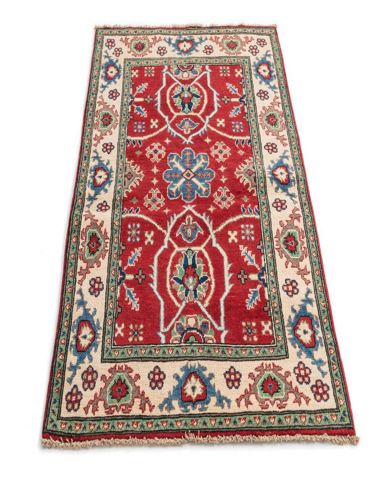 Detail image of  3' 4 x 5'  Hand Knotted Kazak Rug