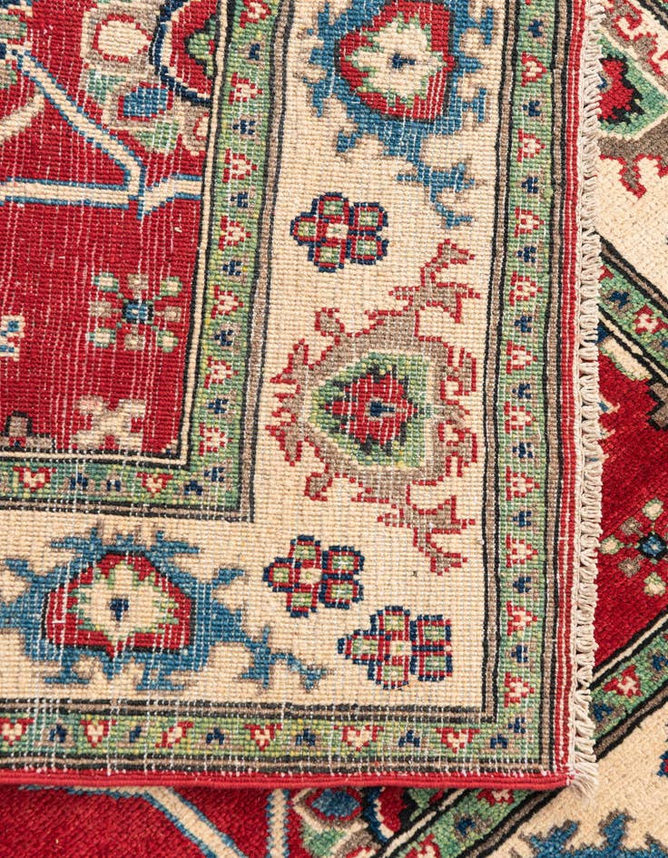 Detail image of  3' 4 x 5'  Hand Knotted Kazak Rug