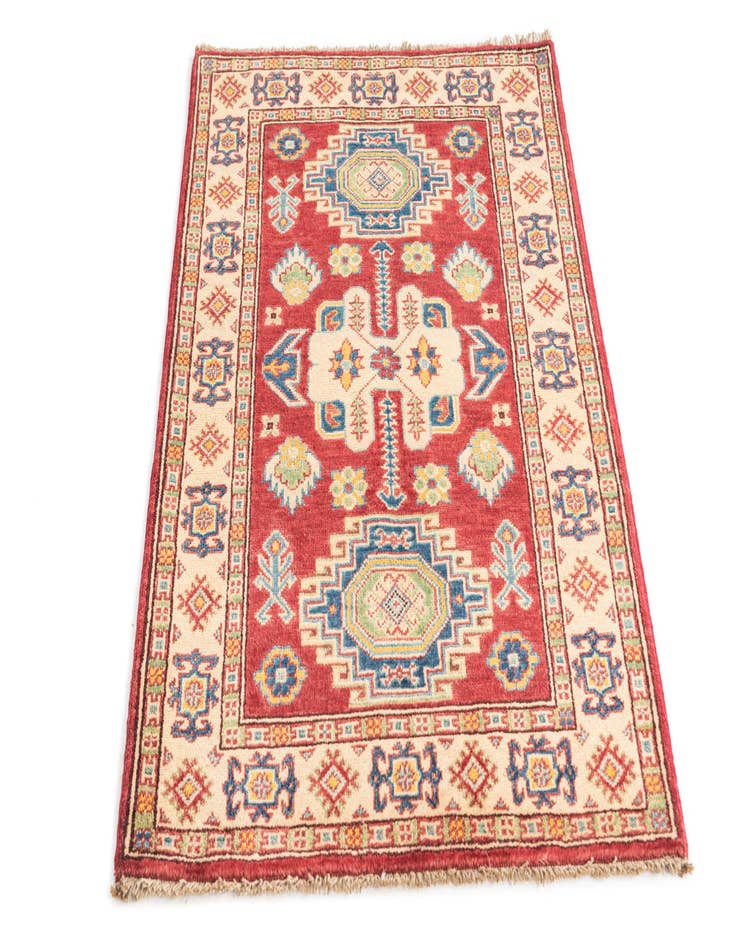 Detail image of  2' 8 x 4'  Hand Knotted Kazak Rug