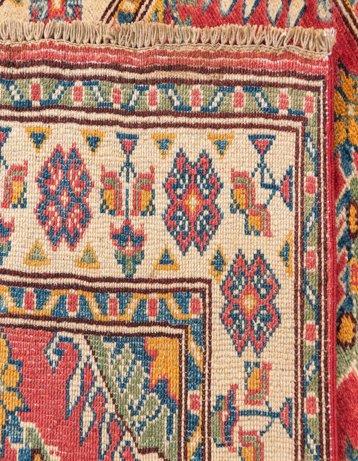 Detail image of  2' 8 x 4' 2  Hand Knotted Kazak Rug