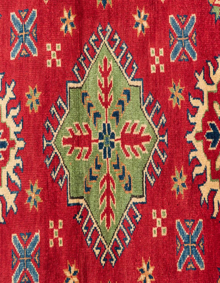 Detail image of  3' 4 x 5'  Hand Knotted Kazak Rug