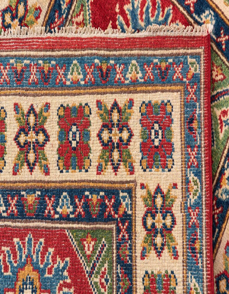 Detail image of  2' 9 x 4' 2  Hand Knotted Kazak Rug