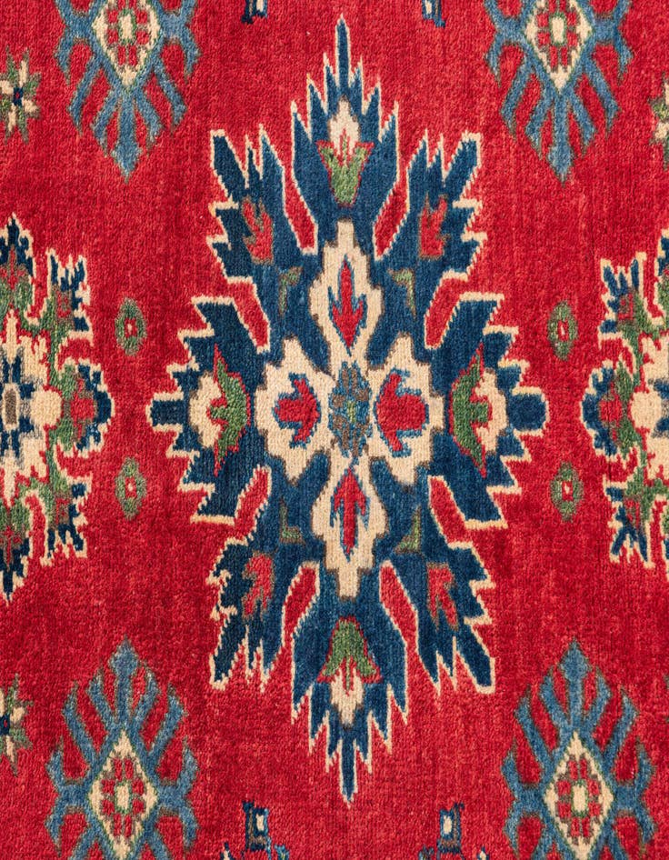 Detail image of  2' 10 x 4'  Hand Knotted Kazak Rug