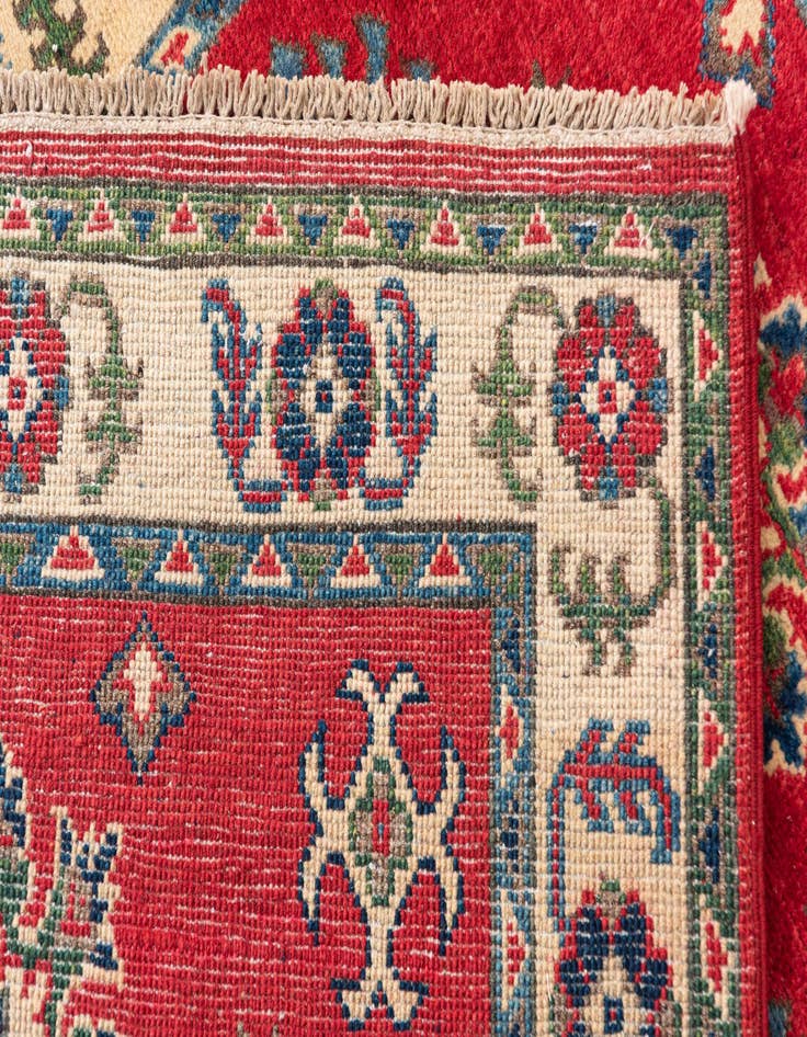 Detail image of  2' 10 x 4'  Hand Knotted Kazak Rug