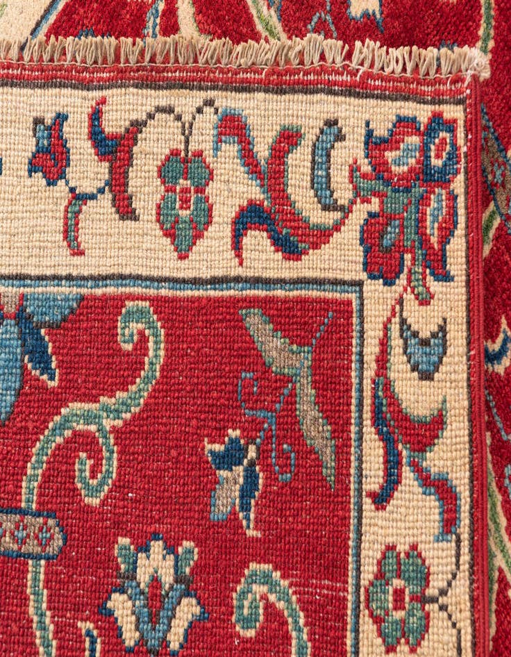 Detail image of  2' 10 x 4' 2  Hand Knotted Kazak Rug