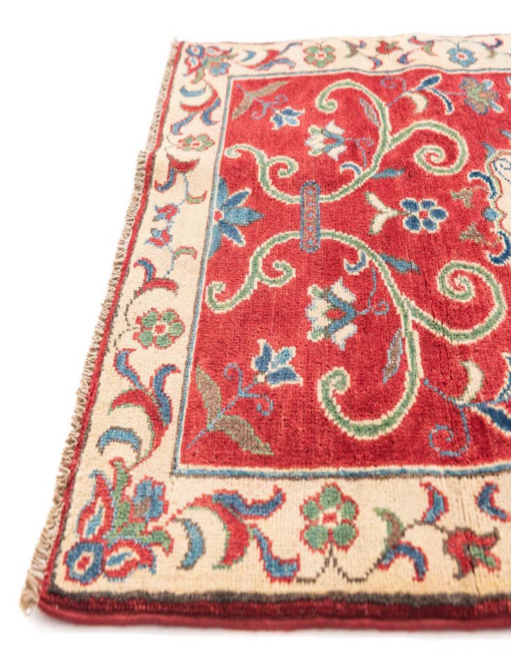 Detail image of  2' 9 x 4' 3  Hand Knotted Kazak Rug