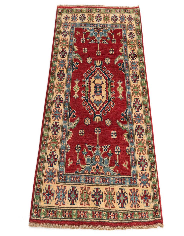 Detail image of  2' 10 x 4' 4  Hand Knotted Kazak Rug