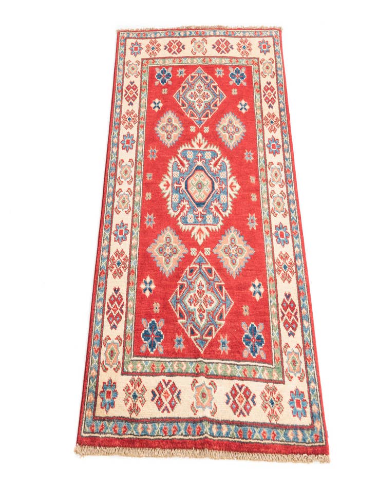 Detail image of  2' 7 x 4'  Hand Knotted Kazak Rug