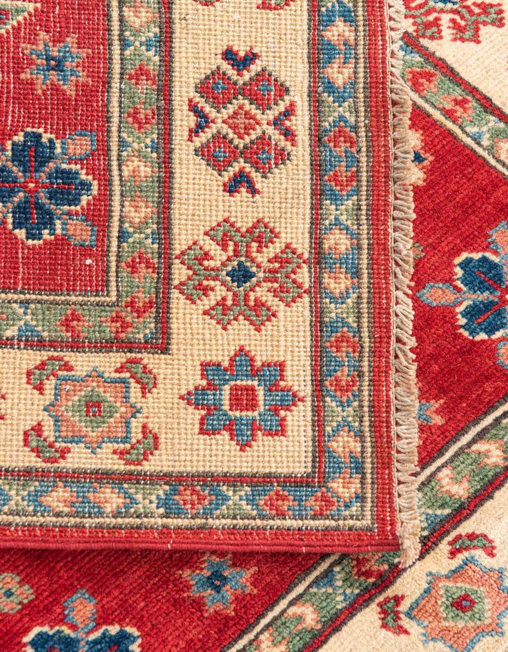 Detail image of  2' 7 x 4'  Hand Knotted Kazak Rug