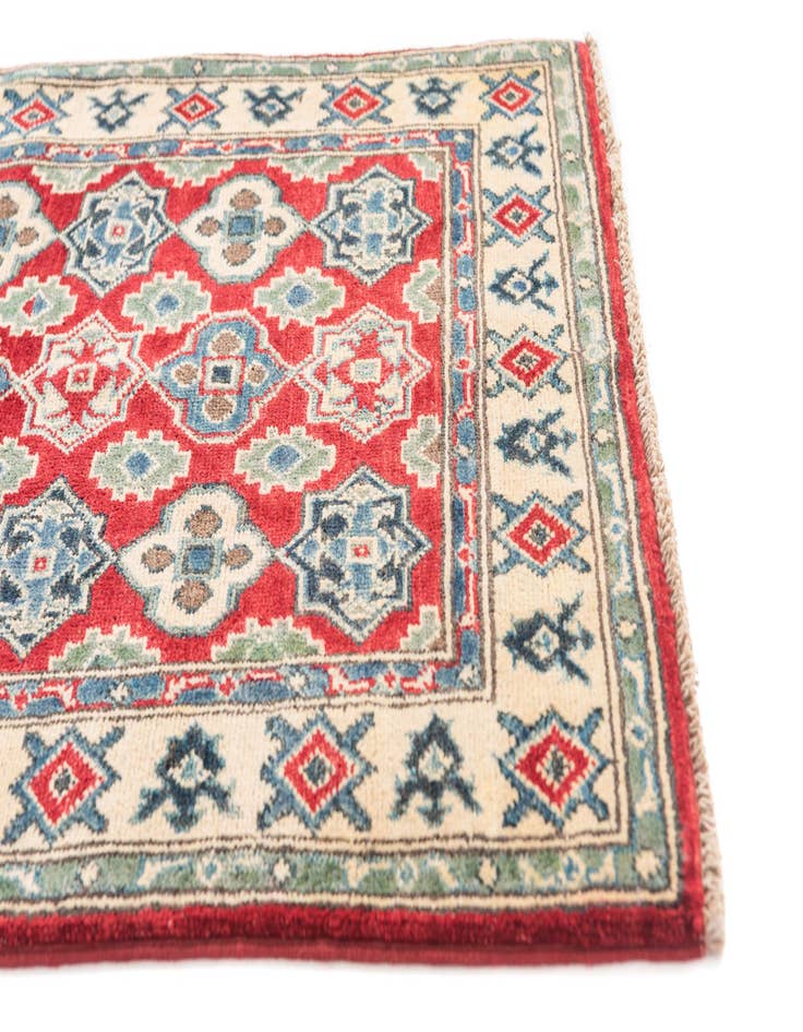 Detail image of  2' 10 x 4'  Hand Knotted Kazak Rug