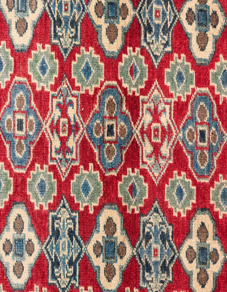 Detail image of  2' 10 x 4'  Hand Knotted Kazak Rug