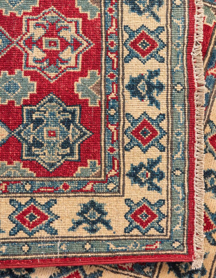 Detail image of  2' 10 x 4'  Hand Knotted Kazak Rug